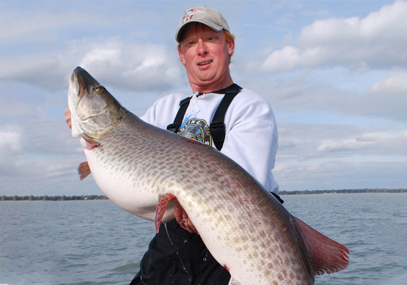 Fishing Harrison Township MI Holding Musky Fishing Harrison Township MI Holding Musky